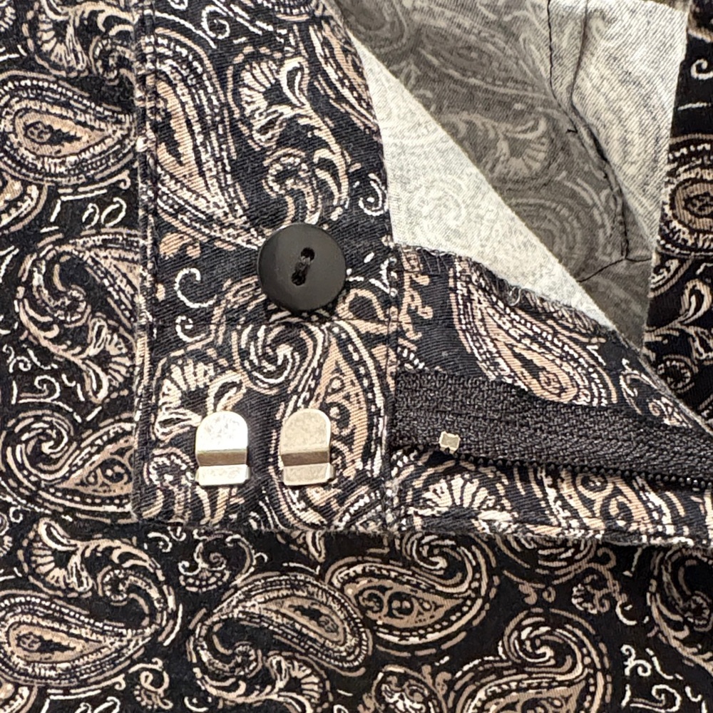 J. Jill Black and White Paisley skinny Pants